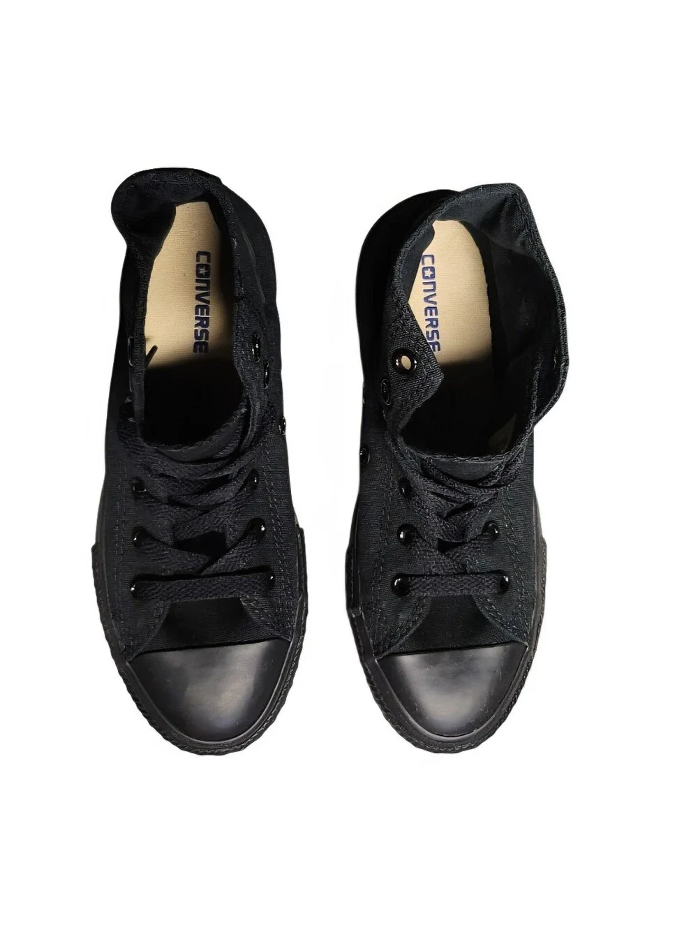 Boy's Converse Chuck Taylor All Star High-Top Sneakers Black Monochrome Size 2.5